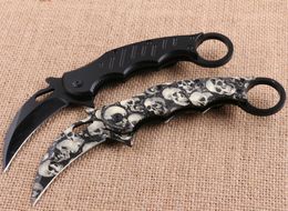 Hoge Kwaliteit 3 Stijlen Karambit Tactische Zakmes 440C Titanium Coated Blade Aluminium Handvat Map Blade Claw Messen Messen Met doos