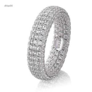 Drop Expédition Hip Hop Jewelry Bling 18K Gold rempli Full Pave Pave Zircon Diamond Ring