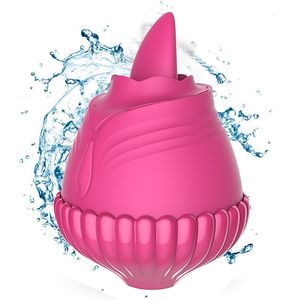 Sexo juguete masajeador de caída de la rosa forma de rosa vibrato clítore chupando vibratoria vagina juguetes sexuales vibrador para mujer