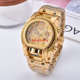 Drop Top Quality Men Quartz Watch 52 mm montre la bracelet