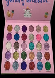 Drop waterdicht 30 kleuren oogschaduwpalet Happy Unicorn Glitter Party Glitter oog geperste poeder make -up6332786