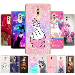 Voor Honor 6X Case Painted Silicon Soft TPU Back Phone Cover Huawei Honor 6x Fundas Volledige bescherming Coque Bumper Clear