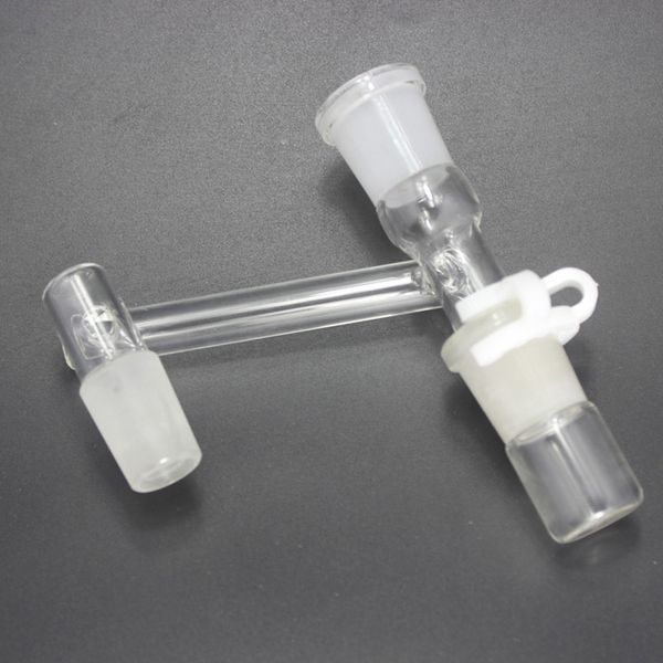 Kit de récupération d'huile en verre déroulant avec adaptateur de connecteur de fumée à 90 degrés, joint mâle à femelle pour narguilés Bongs conduites d'eau