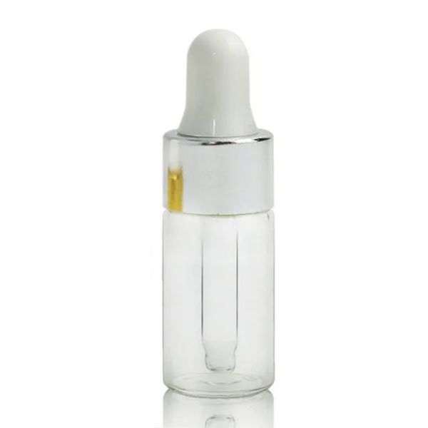 Botella cuentagotas portátil con cuentagotas de vidrio, viales de piepette, venta al por mayor, botella de aceite Esstenial de aromaterapia de 5ML
