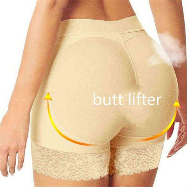 Droppshiping Femmes Hip Enhancer Shaper Butt Lifter Push Up Bottom Culottes Rembourrées Sous-Vêtements Sexy Shorts Femmes Taille Haute Gym Y220411