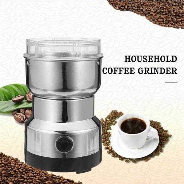 Dropship 150W Molinillo de café Eléctrico Mini Bean Nut Beans Multifuncional Home Coffe Machine Herramienta de cocina 210609