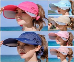 Dropship BC800046 Fashion Visors féminins Summer Sun Sun pour femme Baseball Cap Bamans casquettes Chapeaux Patchwork Visor4165205