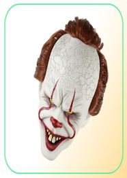 Dropships Silicone Halloween Horror accessoires Clown Mask Movie Peripheral effrayant Clown Mask To Soul Full Face Party Mask274B4049356