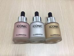 Op voorraad!!! ICONISCHE LONDEN ILLUMINATOR vloeibare highlight 6 kleuren glow shine originele Moon Beam 24K Gold lrie Rose dropshipping