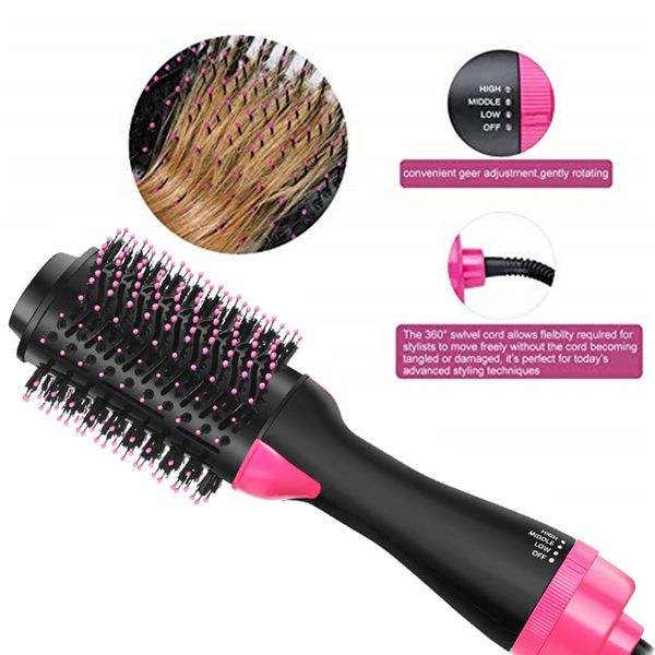 Brosse sèche-cheveux en une étape, volumateur, générateur d'ions négatifs, bigoudi, lisseur, outils de coiffure DS, livraison directe