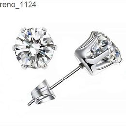 Dropshipping clássico personalizado moissanite 6 pontas 925 brincos de prata esterlina