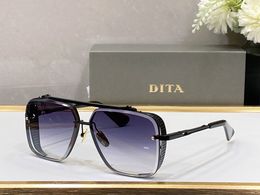 DITA Mach SIX Sonnenbrille für Männer und Frauen, Retro-Brille, UV400, Outdoor-Sonnenbrille, Acetat-Rahmen, modische klassische Damen-Sonnenbrille, Spiegel mit Box, Größe 52–21