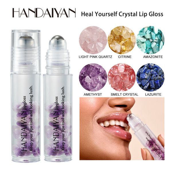 Dropshipping HANDAIYAN bola de cristal brillo de labios hidratante bálsamo labial glaseado invierno otoño nutritivo hidratante