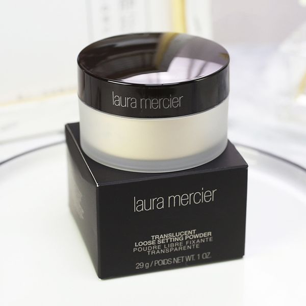 Dropshipping Nouveau paquet dans une boîte noire Laura Mercier Foundation Loose Setting Powder Fix Makeup Powder Min Pore Brighten Concealer