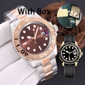 Dropshipping Herenhorloge 40 mm zwarte wijzerplaat Master automatisch mechanisch horloge Saffierglas Stell opvouwbare band Lichtgevende waterdichte horloges orologio di lusso