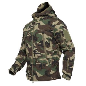 Dropshipping V5 Soft Shell Tactische Militaire Jas Mannen Waterdichte Winter Fleece Jas Camouflage Hooded Army Camo Kleding