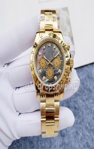 Dropstairless Steel Mens Mechanical Watch Shell Face 40mm Diamant horloges Rubberen band mode casual polshorloge 101656666