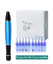 DRPEN A1W Microneedling Wireless Derma Pen met 12 stks naaldpatronen Auto Microneedle System Skin Care3440178