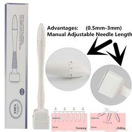 Drs Verstelbare Microneedle Stamp 140 pins Microneedle Roller 0.5-3mm Huidverzorging Micro Naald Roller Systeem