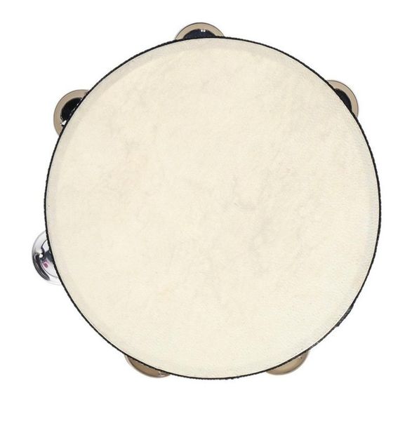 Tambour 6 pouces tambourine cloche main tenue tambourine bouleau métal jingles kids école musicale jouet ktv fête percussion jouet navire de mer 59309239