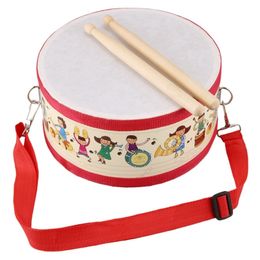 Drum Wood Kids Early Educational Musical Instrument for Children Baby Toys Beat Instrument Hand Drum Toys 220706