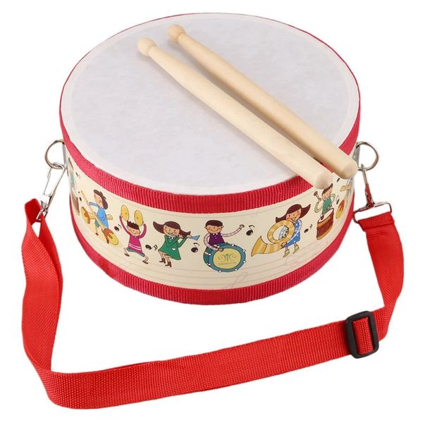 Tambour en bois pour enfants, Instrument de musique éducatif précoce, jouets pour bébés, battre la main, 240124