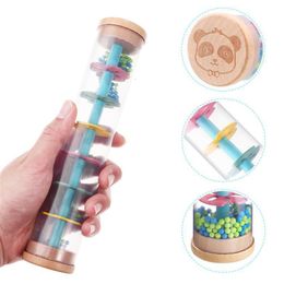 Tambours Percussion 1 pc Bébé Rainmaker Cylindre Instrument Sonore avec Couleur Vive Bâton De Pluie SoundToys pour Bébé Infant Toddler 230216