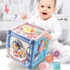 Drums percussie baby muzikale doos peuter grappige hand drum speelgoed baby activiteit kubus geometrische blokken speelgoed baby sorteren muziek speelgoed speelgoed 230216