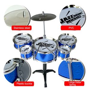 Drums percussie kinderen muziekinstrument speelgoed 5 drums simulatie jazz drum kit met drumsticks educatief muzikaal speelgoed voor kinderen 230216