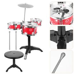 Batterie Percussion Kit de batterie pour enfants jouet éducatif costumes enfants bébé instrument de musique enfant en bas âge coffret cadeau préscolaire 231214