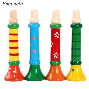 Tambours percussion chaude bébé bois petit corn horloque instrument de musique toys enfants coloré de développement intellectuel jouet vocal pour enfants cadeau