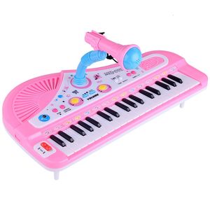 Drums percussie baby spelen educatieve elektronische piano baby speelgoed kinderen Keyboard Board Boys Girls Fingers Kids Music 37 Keys Gift Plastic Leuk 230216