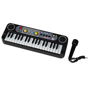 Drums Percussion Kids Musical Instrument Toys Piano Mini 37 Keys Electone Toetsenbord met microfoongeschenken Leren educatief speelgoed voor kinderen 230227