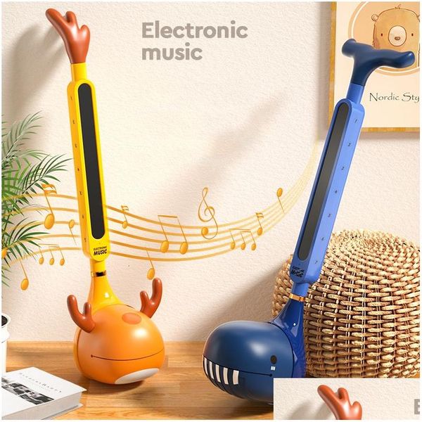 Batterie Percussion Otamatone Instrument de musique électronique japonais Synthétiseur portable Sons magiques drôles Jouets Cadeau créatif pour enfants Othvi