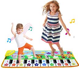 Tambours Percussion Piano Tapis pour Enfants Enfants Fitness Clavier Jouer Musique Tapis Tout-petits Instrument Jouets Cadeau Éducatif Fille Garçon 230307