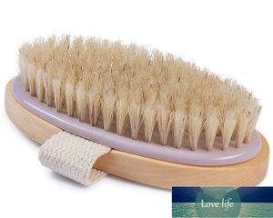 Brosse pour le corps à sec Brosse de bain à poils naturels pour la cellulite et le drainage lymphatique Brosse à sec Épurateur pour le corps Exfoliant Prix usine Conception experte