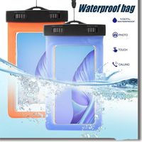 Coussures sèches sacs de boîtier étanche PVC Protecteur Sac de téléphone universel de protection avec sacs de boussole pour la plongée Smartphone de baignade jusqu'à 5,8 pouces