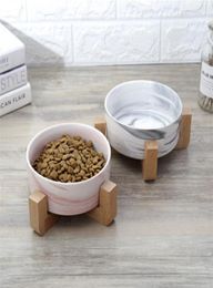Bol à animaux de compagnie en céramique sec gêne d'eau alimentaire pour chiens chats plus confortable manger pour chaton et chiot durable 23juno4 T206566796