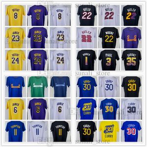 Dry-Easy Fast Drying High Elasticity Men Basketball T-shirts Tee Jerseys LeBron 23 James Jimmy 22 Butler Klay 11 Thompson Stephen 30 Curry Devin 1 Booker Kevin 35 Durant