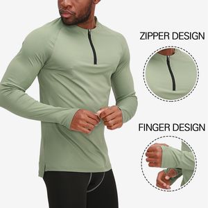 Dry Fit Compression Shirt Hommes Rashgard Fitness Manches longues Chemise de course Hommes Gym T-shirt Football Jersey Sportswear Sport Tight 201004
