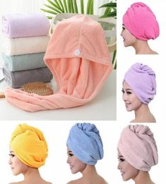 Cassanes de cheveux secs microfibre Magie de douche sèche rapide Absorbant serviette de cheveux séchage turan enveloppe de spa Cap de bain Ship océan HHA16694307363