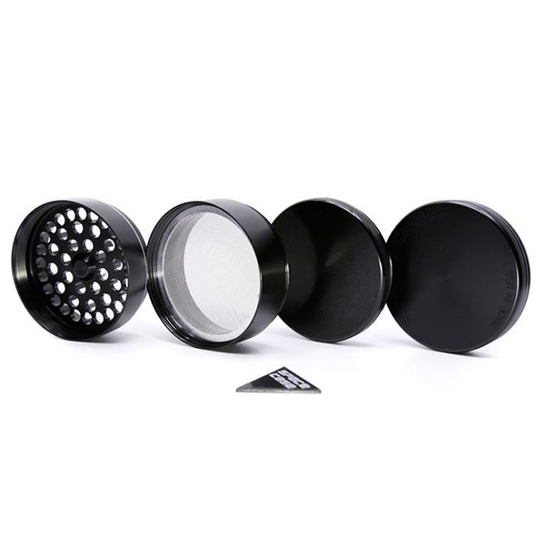 Molinillos de hierba seca Estuche espacial 63 mm Molinillo grande Detector de cigarrillos de humo de tabaco Molienda Cigarrillos de metal de aleación de aluminio Estuche espacial Trituradora de molinillo para fumar