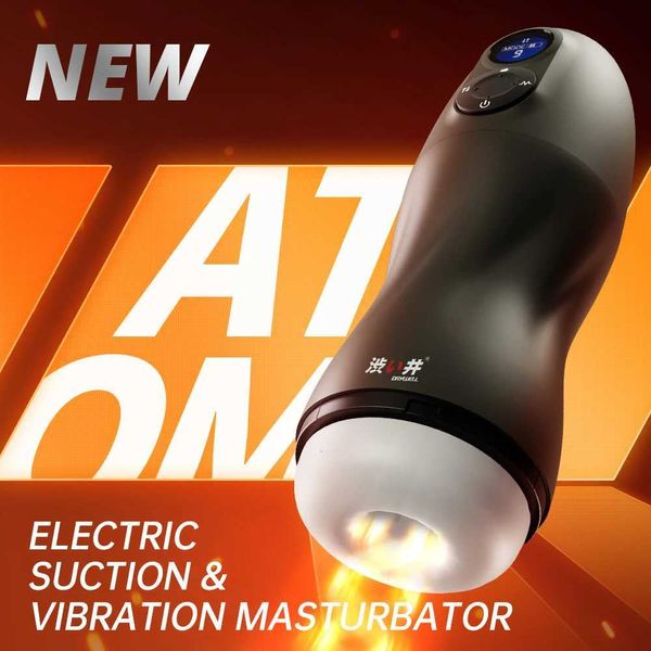 Robot de sexo de pozo seco seco para hombres aspirador de sexo oral chupado de sexo automático masturbator calefacción y gemido de productos para adultos por 7ptn