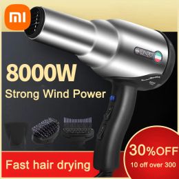 Sèche-linge Xiaomi 8000W Sécheur de cheveux professionnels Highpower Ions négatifs Blow Drives Salon de coiffure à coiffure rapide
