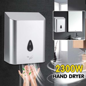 Dryers 2300W 220V Volledig automatisch handdoorlogapparaat Hoge snelheid Elektrische handdroger Infraroodsensor Badkamer hete lucht windblazer