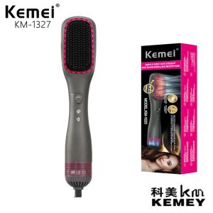 Séchoirs 3 équipements sèche-cheveux multifonctionnels peigne Kemey KM1327 chauffage rapide 450W Blow Air Hot Fancy Hair Dryer Brusher Traitement des cheveux Traitement