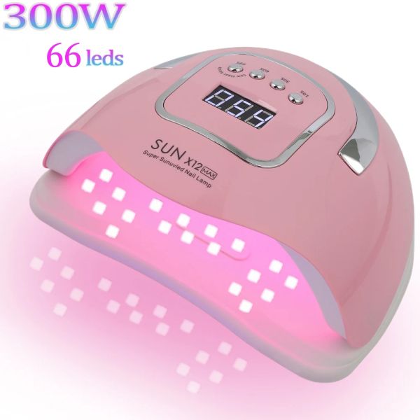 Secadoras 300W 66leds lámpara de secador de uñas