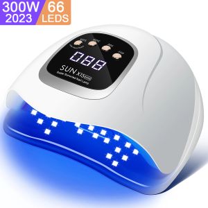 Séchants 300W Sun x15 MAX UV LEMP LED LED POUR FACT Séchage Gel Polonais Machine de manucure de sèche-linge 66LEDS CABINE UV Light for Nails Salon Tools