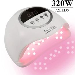 Dryers 320W Sun X20 Max 72 LED's UV LED NAIL LAMP VOOR GEL NAIL POBLE Professionele nageldroger Licht met Timer Auto Sensor Nail Art Tool