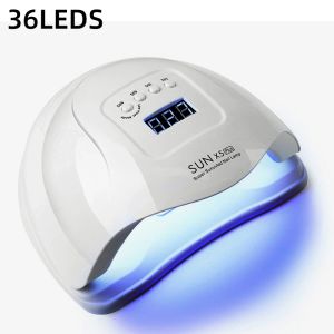 Lámpara UV LED LED de secado de uñas 36 Luces LED para uñas para esmalte de gel de secado con lámpara UV de sensor inteligente para equipos de herramientas de salón de manicura